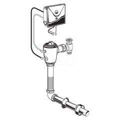 Automatic Flush Valves; Type: Concealed Toilet Flush Valve; Style: Single Flush; For Use With: Toilets; Gallons Per Flush: 1.1; Pipe Size: 1; Spud Coupling Size: 1-1/2; Cover Material: Metal; Inlet Size: 1; Litres Per Flush: 4.2