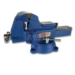 Bench Vise: 6-1/2″ Jaw Width, 6-1/2″ & 7″ Jaw Opening, 4″ Throat Depth Bolt Down Base, Swivel, Ductile Cast Iron