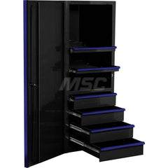 Bases & Risers & Add-Ons; Type: Side Locker; For Use With: EX7217RCQ; EX5511RC; Width (Inch): 64.75; Depth (Inch): 24; Number Of Drawers: 4.000; Height (Inch): 30.62; For Use With: EX7217RCQ; EX5511RC; Color: Cabinet Black; Trim Blue; Number of Drawers: 4