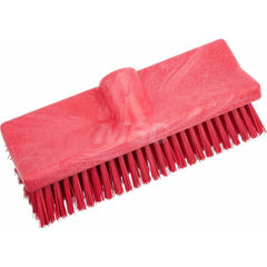 Scrub & Scouring Brushes; Type: Deck Scrub Brush; Scrub Brush; Bristle Material: Polypropylene; Brush Width: 4.5; Resistance Features: Oil Resistant; Water Resistant; Block/Handle Material: Polypropylene; Color: Red; Bristle Type: Medium; Brush Area Width