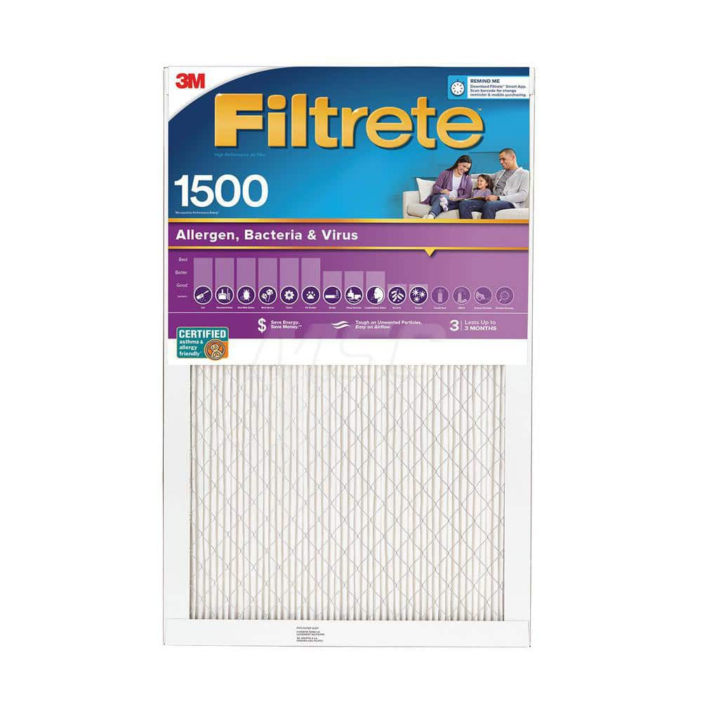 Pleated Air Filter: 18 x 18 x 1″, MERV 12, 90% Efficiency Polypropylene