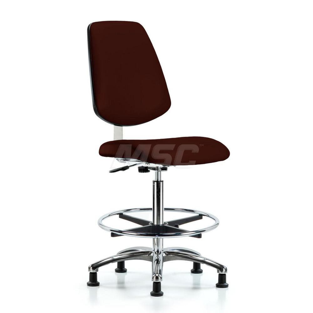 Task Chair: Vinyl, Burgundy