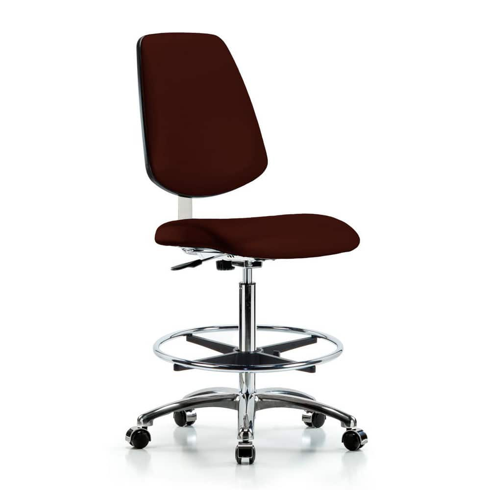 Task Chair: Vinyl, Burgundy