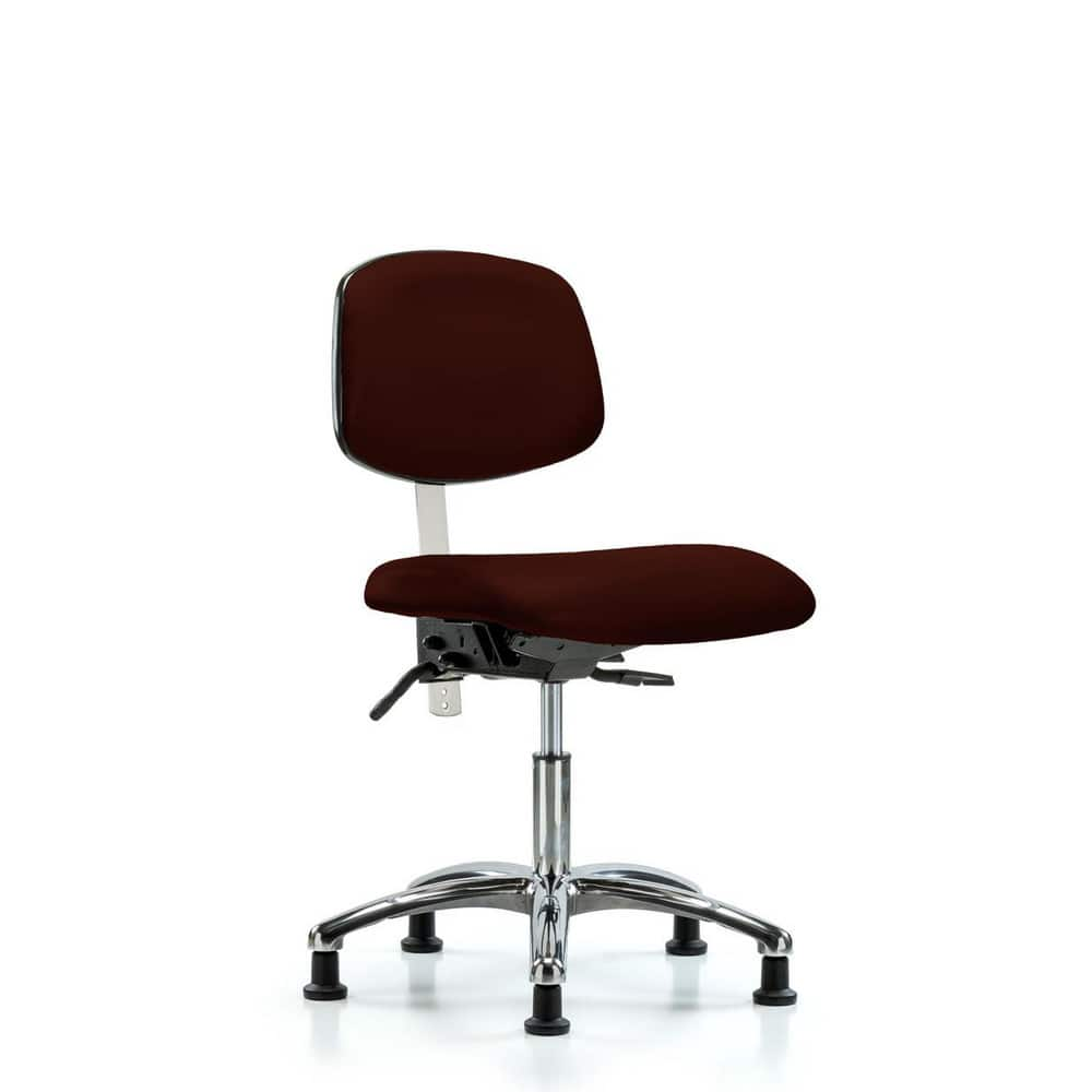 Task Chair: Vinyl, Burgundy