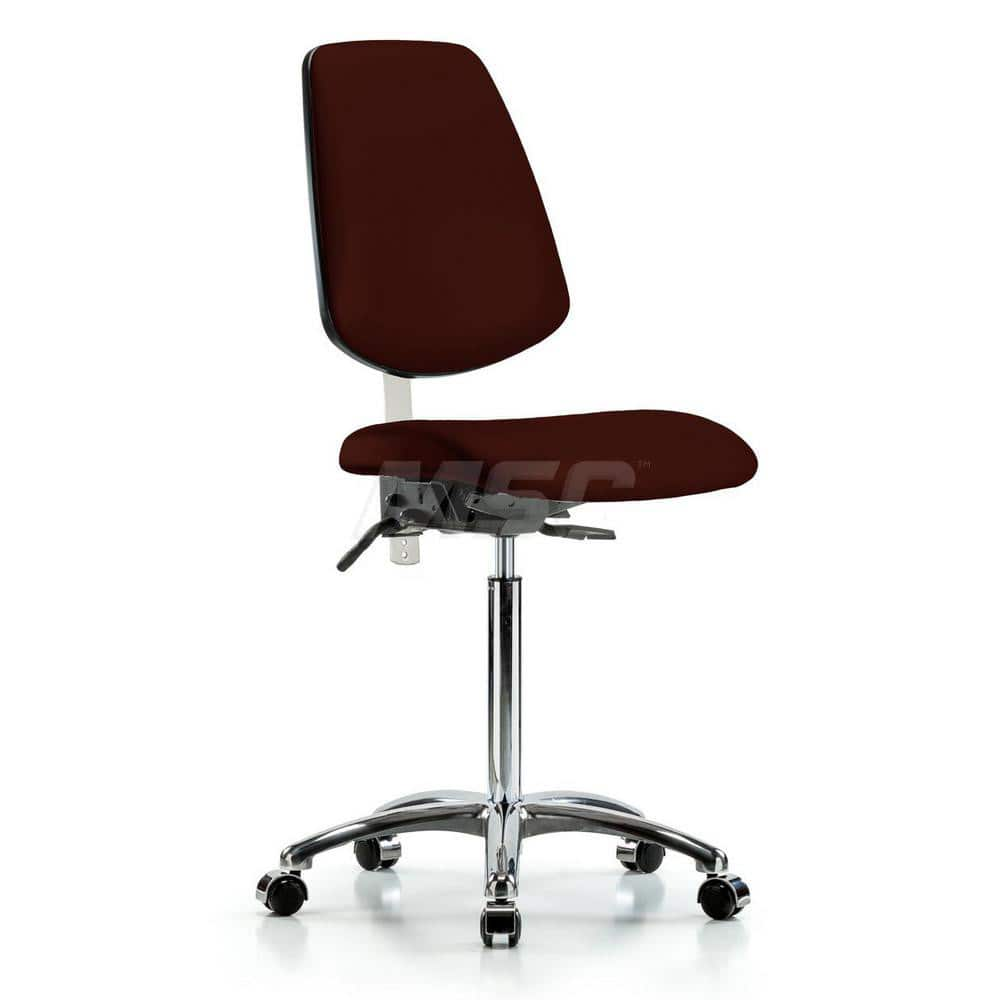 Task Chair: Vinyl, Burgundy