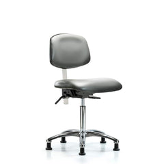 Task Chair: Vinyl, Sterling