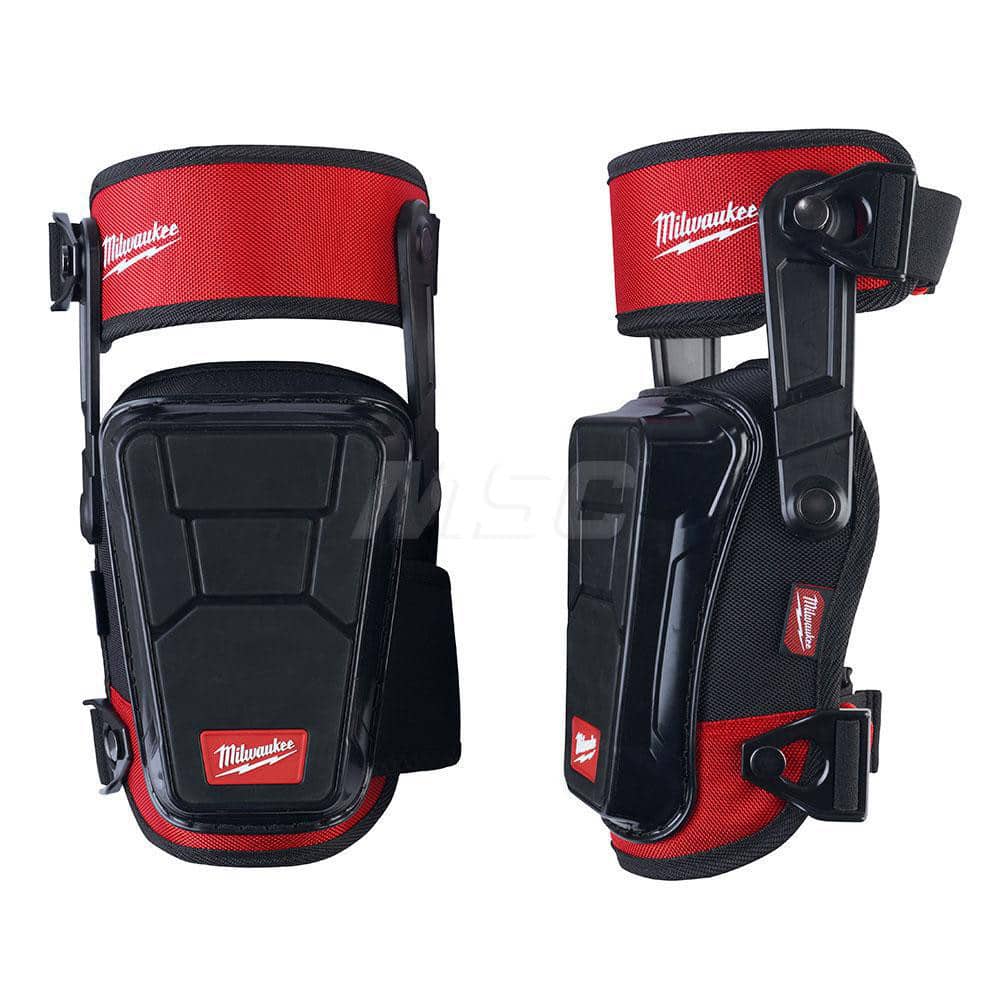 Knee Pads; Strap Type: Buckle; Closure Type: Buckle; Hard Protective Cap: Yes; Size: Universal; Padding Material: Foam; Color: Red; Black; Features: Layered Gel Absorbs Pressure & Supports Knee; Number of Straps: 2; Strap Material: Fabric; Hard Cap Materi