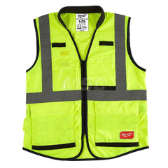 High Visibility Vest: Small & Medium Yellow, Zipper Closure