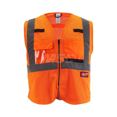 High Visibility Vest: Small & Medium Orange, Zipper Closure