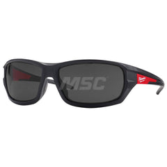 Safety Glass: Anti-Fog & Anti-Scratch, Plastic, Gray Lenses, Full-Framed Black Frame, Traditional