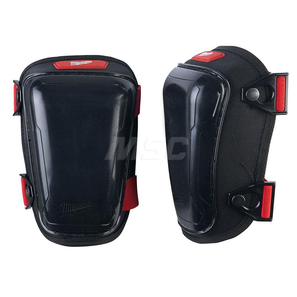 Knee Pads; Strap Type: Single Strap; Closure Type: Single Strap; Hard Protective Cap: Yes; Size: Universal; Padding Material: Foam; Color: Red; Black; Features: Thick Comfortable Foam; Number of Straps: 2; Strap Material: Fabric; Hard Cap Material: Plasti