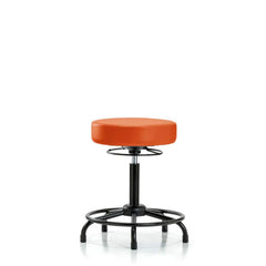 Lab Stool: Vinyl, 25″ Seat Width, 25″ Seat Depth Round Height