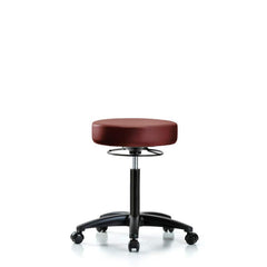 Lab Stool: Vinyl, 25″ Seat Width, 25″ Seat Depth Round Height