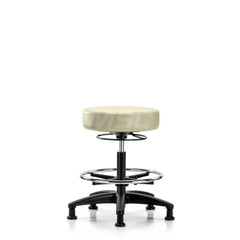 Lab Stool: Vinyl, 25″ Seat Width, 25″ Seat Depth Round Height