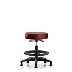 Lab Stool: Vinyl, 25″ Seat Width, 25″ Seat Depth Round Height