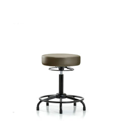 Lab Stool: Vinyl, 25″ Seat Width, 25″ Seat Depth Round Height