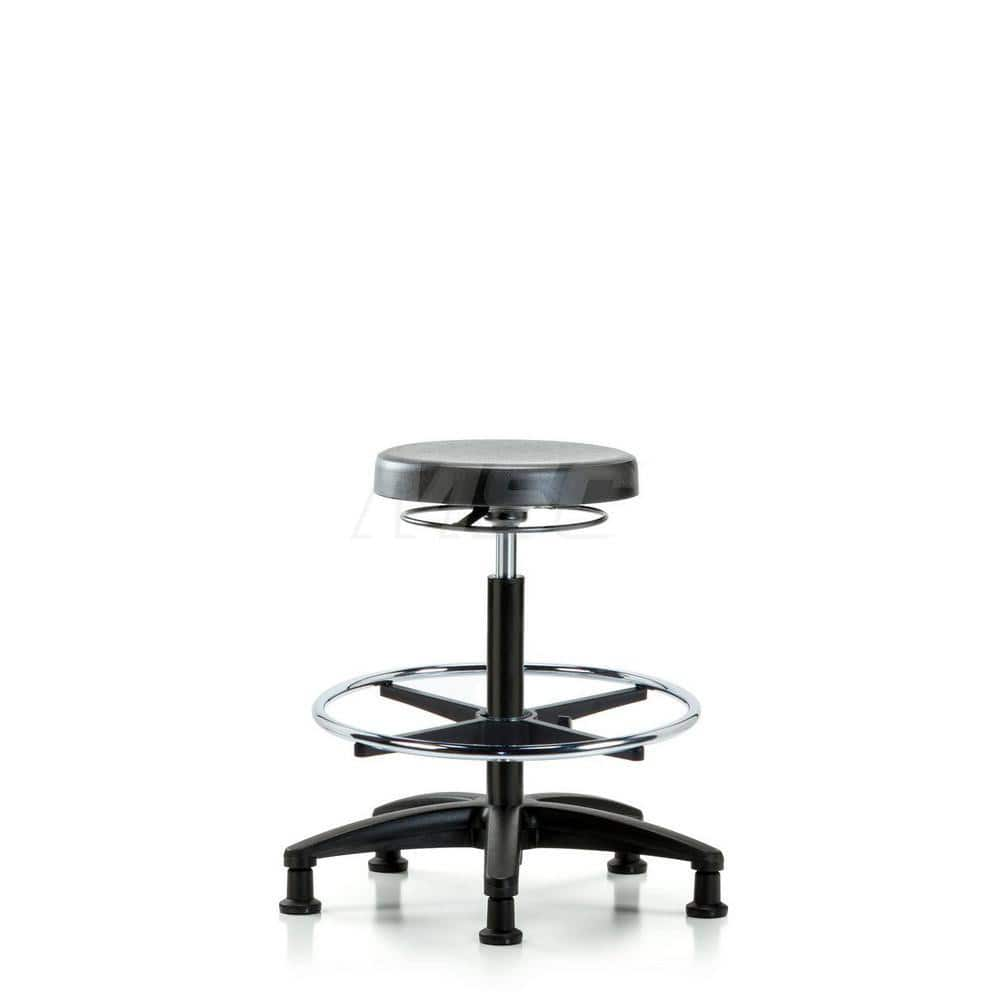 Lab Stool: Polyurethane, 24″ Seat Width, 24″ Seat Depth Round Height