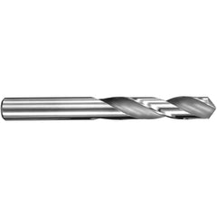 3.2 mm Dia. × 3.2 mm Shank × 18 mm Flute Length × 49 mm OAL, 3xD, 145°, TC, 2 Flute, External, Round Solid Carbide Drill - Exact Industrial Supply