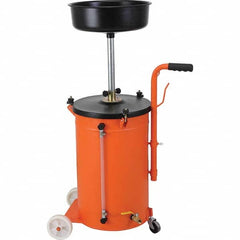 Oil Drain Containers; Type: Oil Drain w/Casters; Container Size: 13 gal (US); 13 Gal.; Overall Height: 0.6299 in; Color: Orange/Black; Fractional Height: 0.6299 in; Container Size: 13 gal (US)