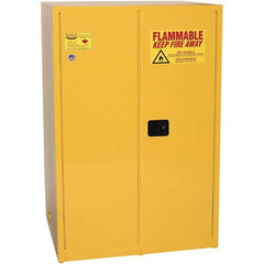 Eagle - Safety Cabinets Hazardous Chemical Type: Flammable and Combustible Liquids Color: Yellow - Exact Industrial Supply