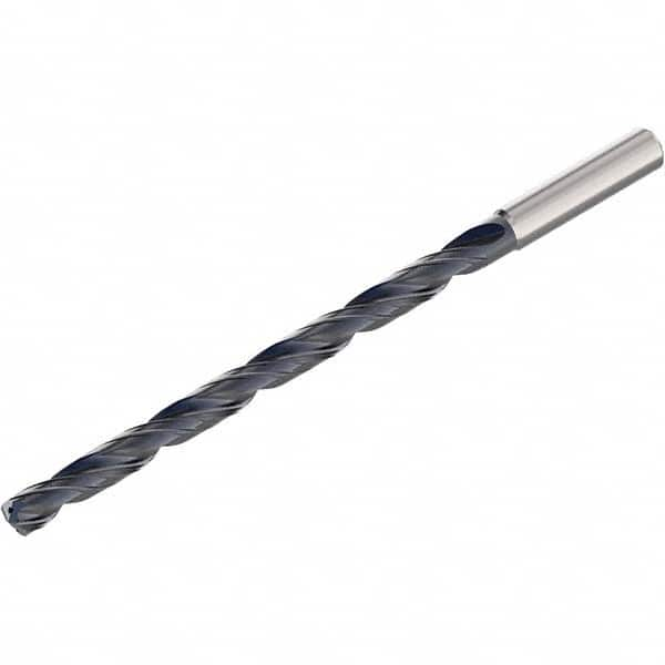 Seco - 4.6mm 140° 2-Flute Solid Carbide Extra Length Drill Bit - Exact Industrial Supply