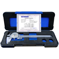 0″ to 6″ Range, 0.001″ Graduation, 0.1″ per Revolution, Dial Caliper - Exact Industrial Supply