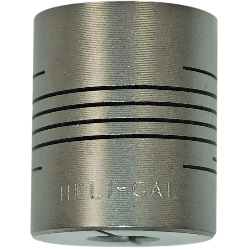 Heli-Cal - Flexible Coupling; Type: Clamp Hub ; Outside Diameter (Inch): 1-1/4 ; Overall Length (Inch): 3-7/8 ; Material: Aluminum - Exact Industrial Supply