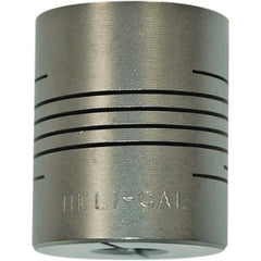 Heli-Cal - Flexible Coupling; Type: Clamp Hub ; Maximum Bore Diameter (Inch): .375 ; Minimum Bore Diameter (Decimal Inch): 0.2500 ; Outside Diameter (Inch): 1 ; Overall Length (Inch): 1-1/4 ; Material: 17-4PH CRES - Exact Industrial Supply