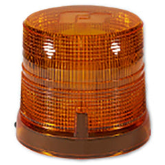 Federal Signal Corp - Emergency Light Assemblies; Type: Beacon ; Flash Rate: Variable ; Mount: Perm./1" Pipe Mount ; Color: Amber ; Power Source: 12-24V ; Overall Height (Decimal Inch): 4.7000 - Exact Industrial Supply