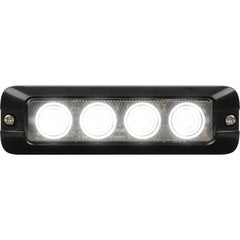 Federal Signal Corp - Emergency Light Assemblies; Type: Warning ; Flash Rate: Variable ; Mount: Surface ; Color: Black; White ; Power Source: 12 Volt DC ; Overall Height (Decimal Inch): 1.2800 - Exact Industrial Supply