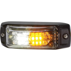 Federal Signal Corp - Emergency Light Assemblies; Type: Warning ; Flash Rate: Variable ; Mount: Surface ; Color: Black; Amber; White ; Power Source: 12 Volt DC ; Overall Height (Decimal Inch): 1.4000 - Exact Industrial Supply