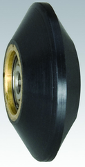 #11086 - 1 x 3/8'' - Urethane Contact Wheel W/Bearing & Shaft - Exact Industrial Supply
