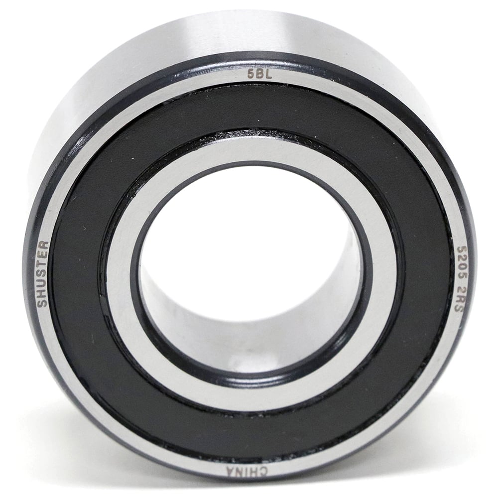 Shuster - 5211 2RS, 55mm Bore Diam, 100mm OD, Double Seal Angular Contact Radial Ball Bearing - Exact Industrial Supply
