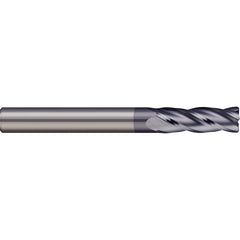 Corner Radius End Mill: 0.0312″ Dia, 5/64″ LOC, 0.005″ Radius, 2 Flutes, Solid Carbide 1-1/2″ OAL, 1/8″ Shank Dia, 30 ° Helix, AlTiN Coated, Corner Radius End