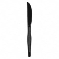Dixie - Plastic Cutlery, Heavy Mediumweight Knives, Black, 1000/Carton - Exact Industrial Supply