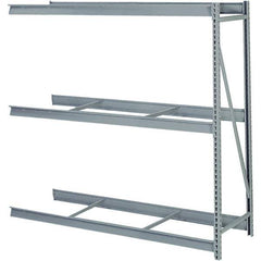 Lyon - 3 Shelf Add-On No Deck Steel Shelving - 10,000 Lb Capacity, 60" Wide x 72" High x 36" Deep, Dove Gray - Exact Industrial Supply