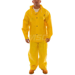 Suit with Bib Overalls: Size 5XL, ASTM D6413, Yellow, PVC