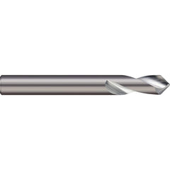 Micro 100 - 5/16" Body Diam, 120°, 2-1/2" OAL, 2-Flute Solid Carbide Spotting Drill - Exact Industrial Supply