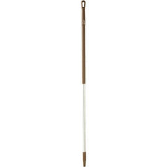 Vikan - 59 x 1-1/4" Aluminum Squeegee Handle - European Threaded Connection, Brown - Exact Industrial Supply