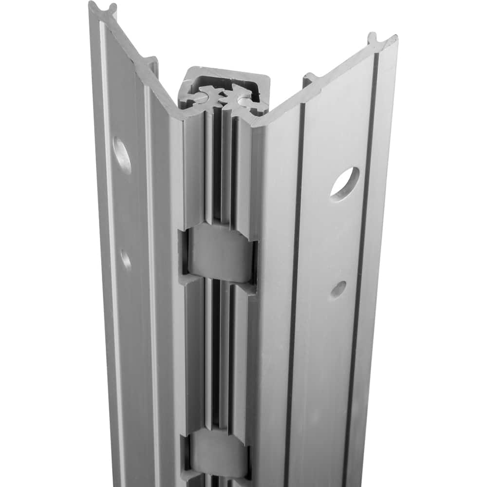 Stanley - Continuous Hinges; Type: Full Surface ; Mount Type: Full Surface ; Overall Length (Inch): 83; 83 ; Hinge Material: Aluminum ; Width (Decimal Inch): 3.4063 ; Thickness (Decimal Inch): 0.1120 - Exact Industrial Supply