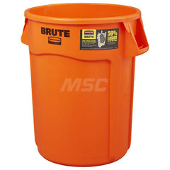 Trash Cans & Recycling Containers; Product Type: Trash Can; Container Capacity: 32 gal; Container Shape: Round; Lid Type: None; Container Material: Resin; Color: Orange