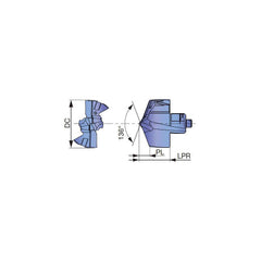 Replaceable Drill Tip:  DMC168 AH9130,  136 &deg N/A TiAlN Finish,  No