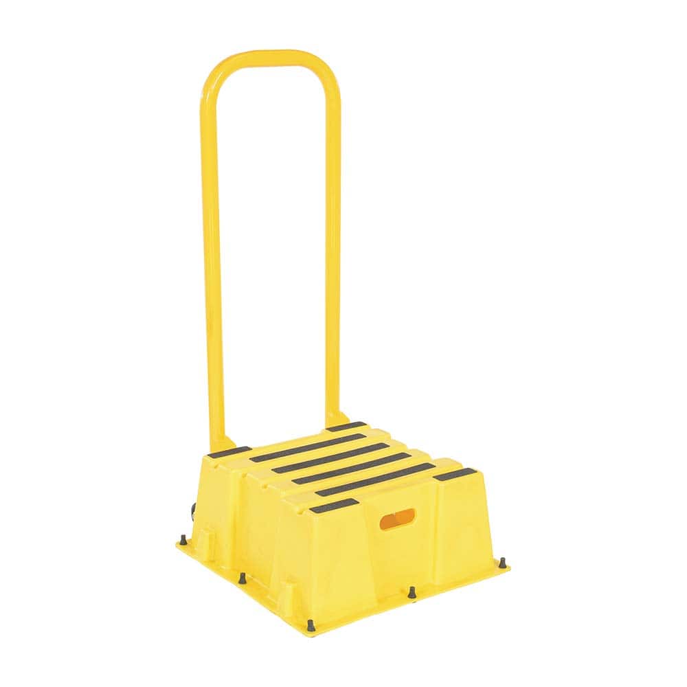 Vestil - Step Stools; Type: Step Stand ; Base Type: Rubber ; Height (Inch): 50 ; Width (Inch): 25 ; Depth (Inch): 28-5/8 ; Load Capacity (Lb.): 500.000 - Exact Industrial Supply