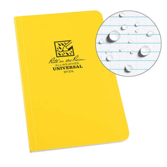 Rite in the Rain - Note Pads, Writing Pads & Notebooks; Writing Pads & Notebook Type: Notebook ; Size: 4-5/8 x 7-1/4 ; Number of Sheets: 64 ; Color: Yellow ; Additional Information: Weatherproof - Exact Industrial Supply