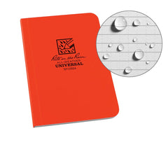 Rite in the Rain - Note Pads, Writing Pads & Notebooks; Writing Pads & Notebook Type: Notebook ; Size: 3-1/2 x 5 ; Number of Sheets: 56 ; Color: Orange ; Additional Information: Weatherproof - Exact Industrial Supply