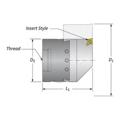 Allied Machine and Engineering - Boring Head Parts & Tools Type: Hardware Kit Includes: Boring Head Body; Dial Screw; Insert Holder; Torx Wrench; Wedge - Exact Industrial Supply