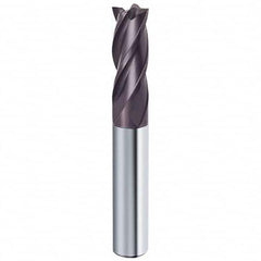 Guhring - 1/2", 1" LOC, 1/2" Shank Diam, 3" OAL, 4 Flute Solid Carbide Square End Mill - Exact Industrial Supply