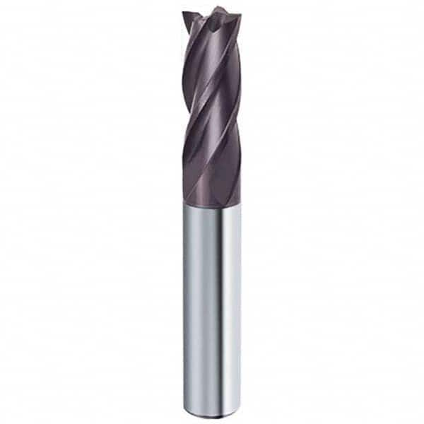 Square End Mill: 1/8'' Dia, 3/8'' LOC, 1/8'' Shank Dia, 1-1/2'' OAL, 4 Flutes, Solid Carbide Single End, FIREX Finish, Helical Flute, Centercutting, RH Cut, RH Flute, Series 19956