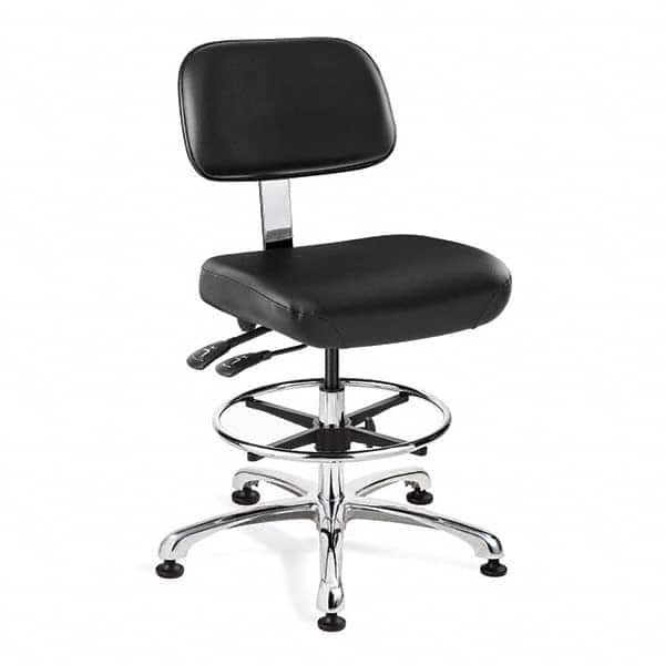 Bevco - 21-1/2 to 31-1/2" High Clean Room Swivel Chair - Exact Industrial Supply