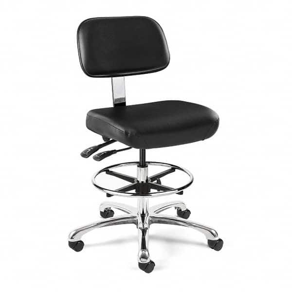 Bevco - 22-1/2 to 32-1/2" High Clean Room Swivel Chair - Exact Industrial Supply